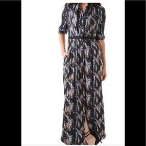 Theyskens Theory long printed dress